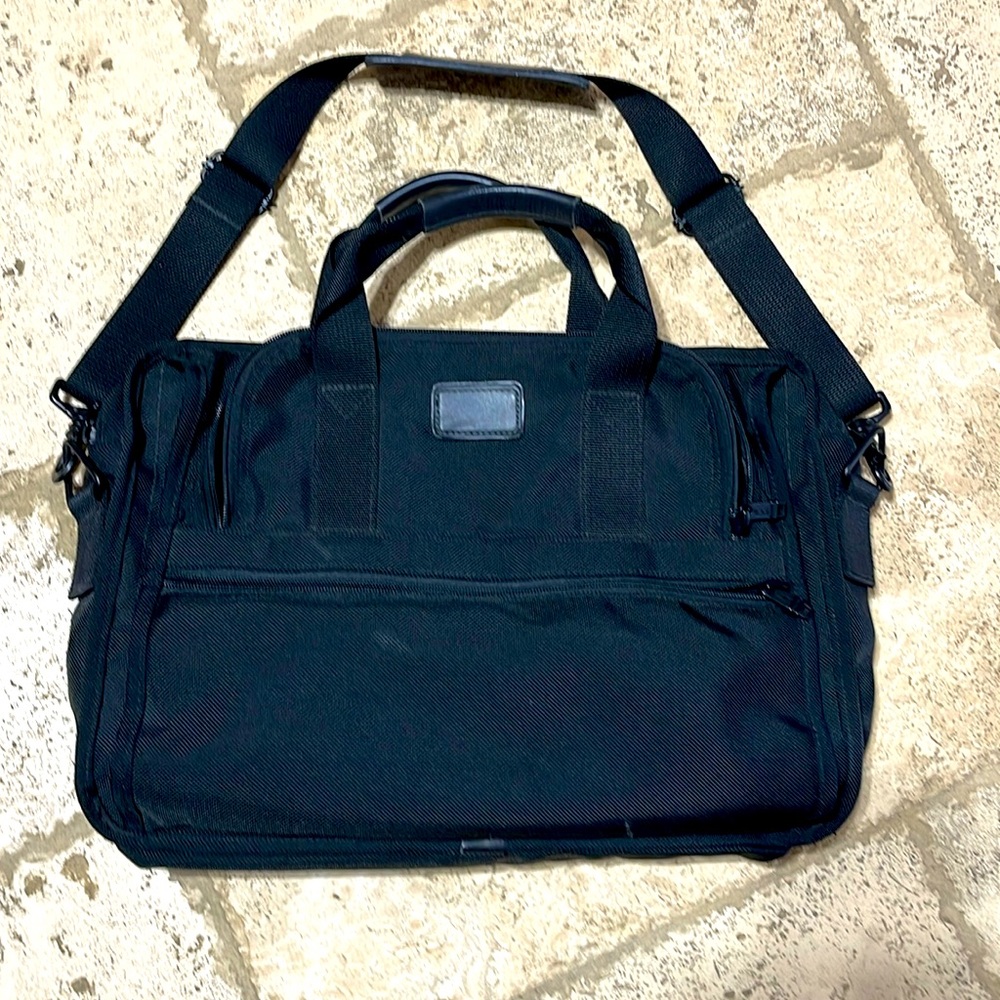 Tumi Briefcase Business Bag Black Canvas